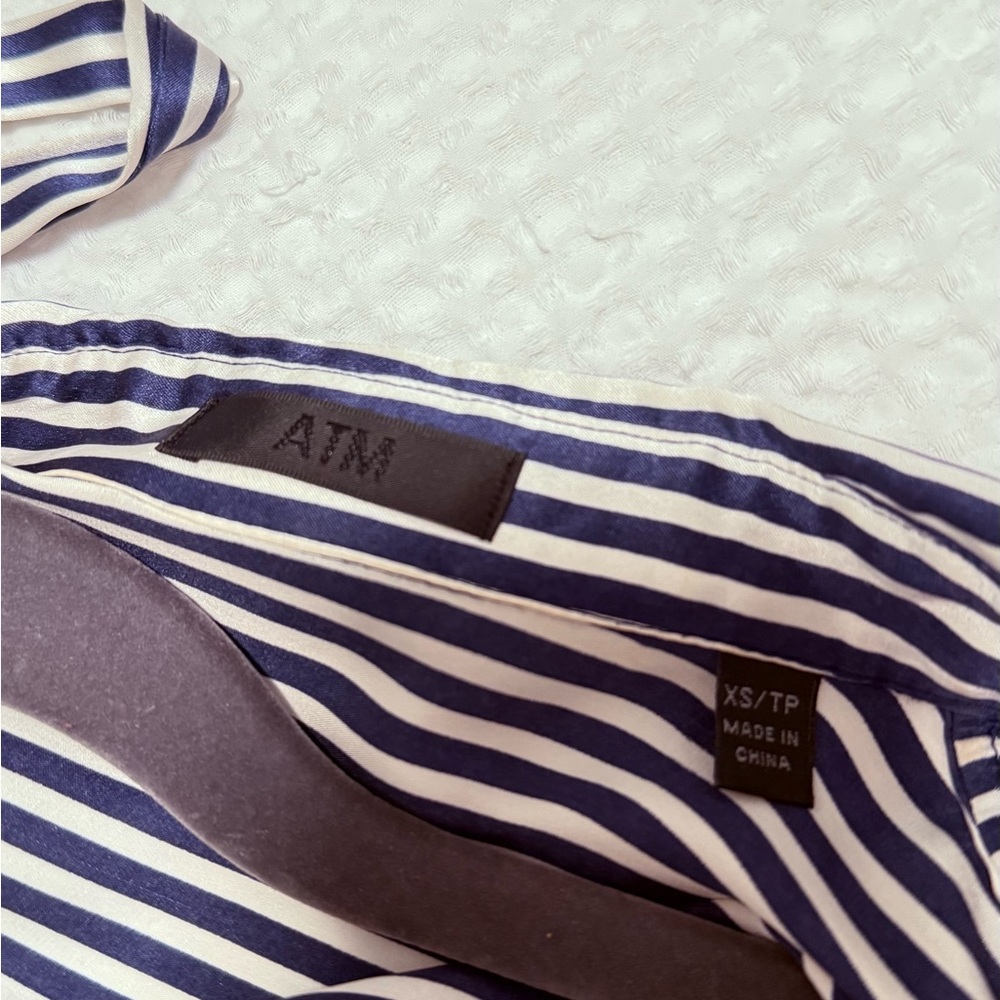 ATM Striped Belted Midi Dress 100% silk - Picture 6 of 6